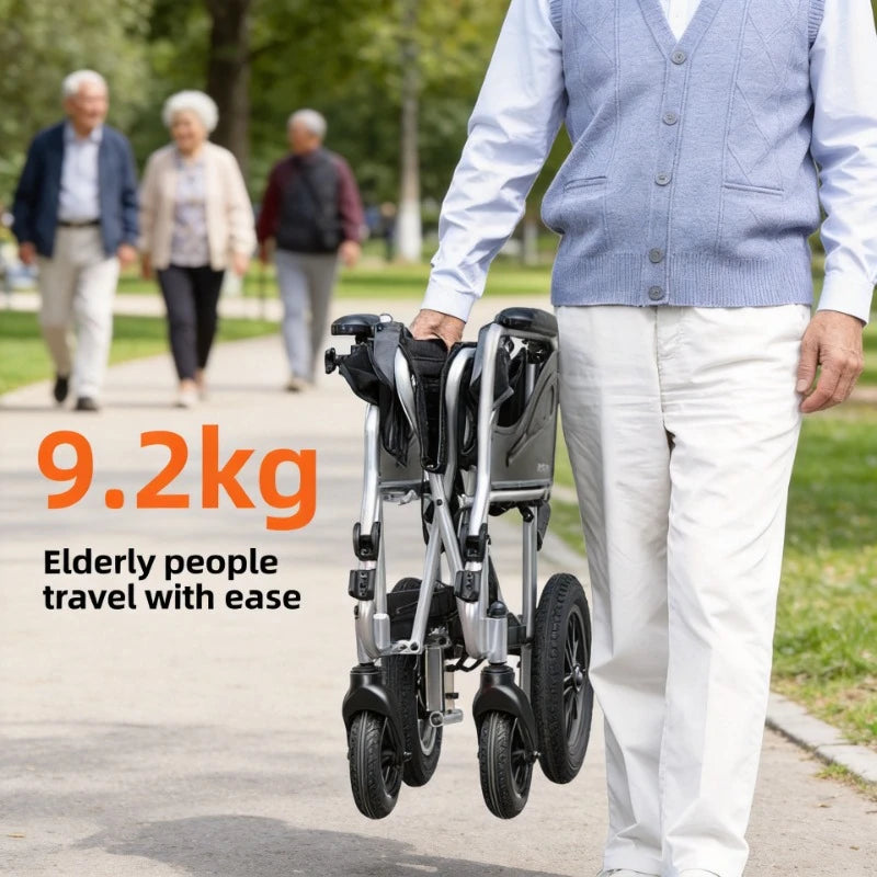 Foldable Ultralight 4-Wheel Electric Wheelchair for Seniors