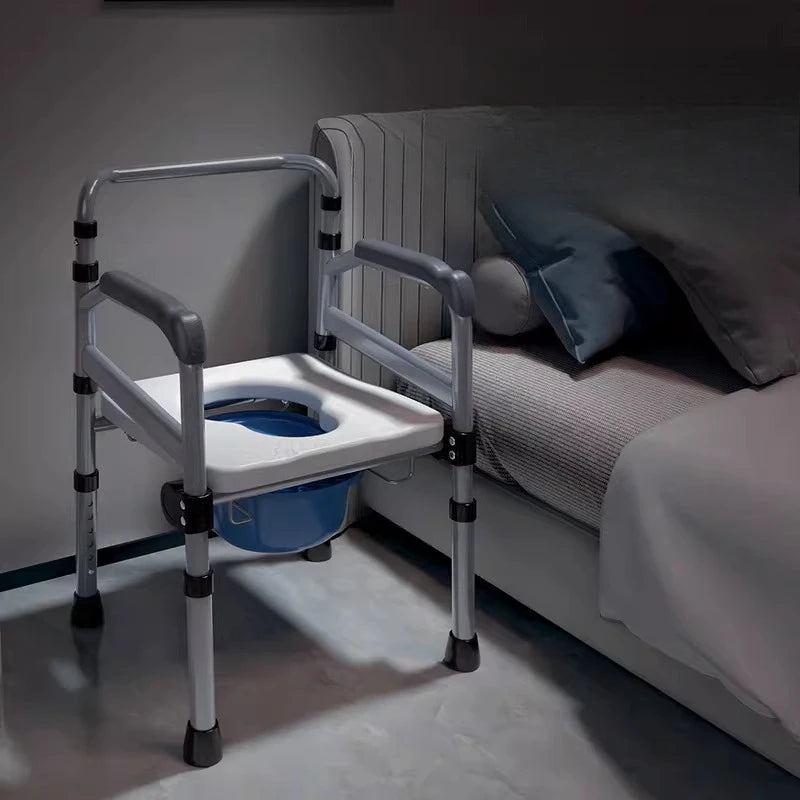 3-in-1 Bedside Commode Chair with Potty Bucket