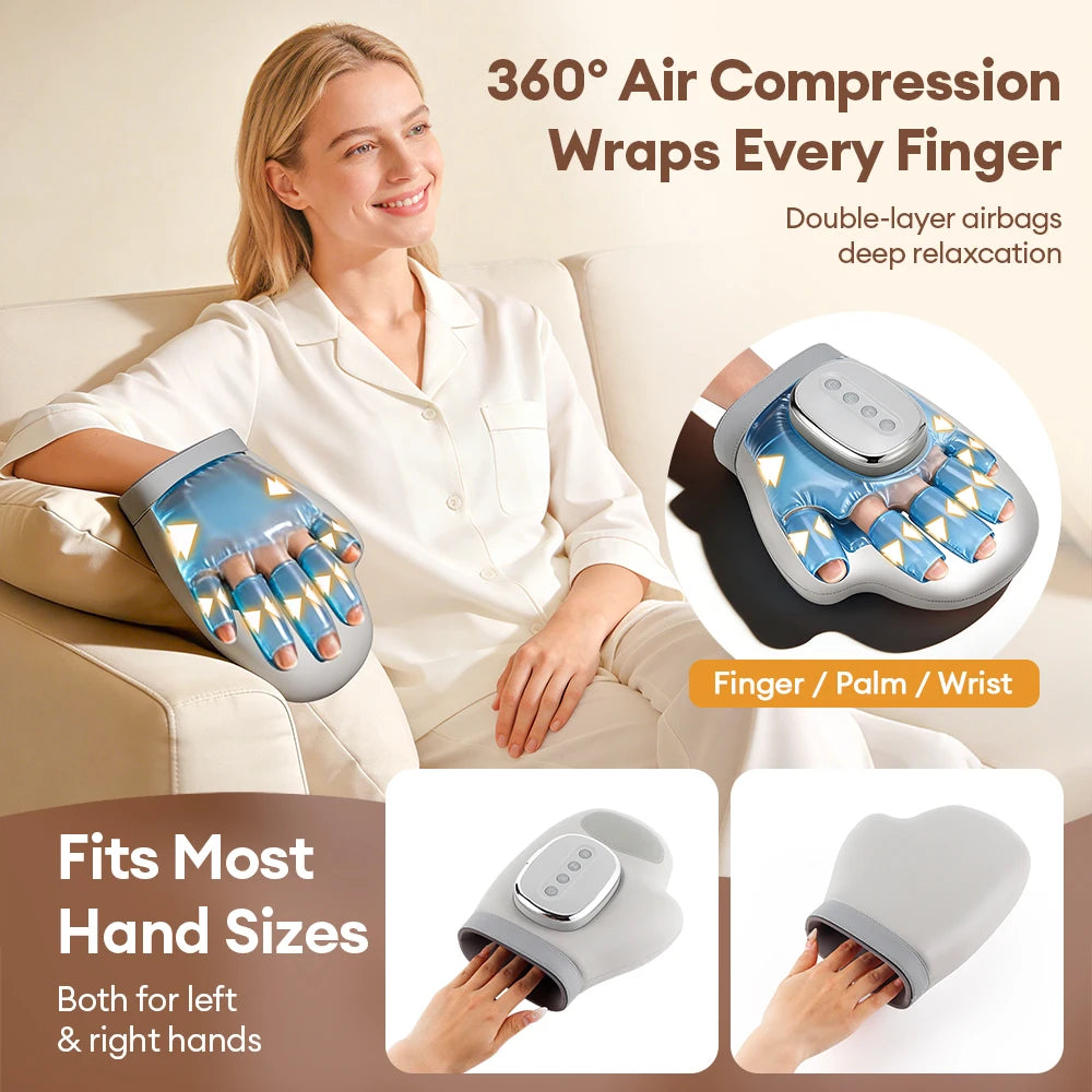 Air Pressure Hand Massager Glove