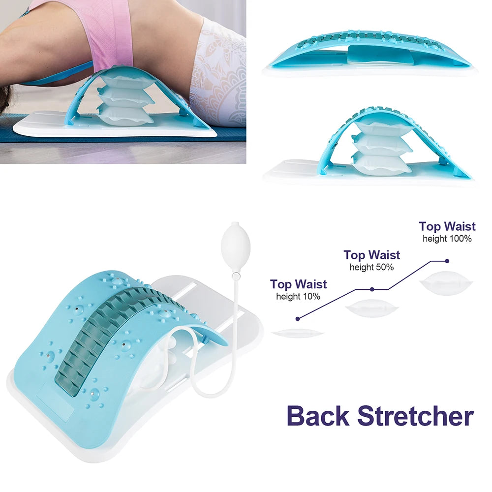 Adjustable Airbag Lumbar Support Back Stretcher, 5 Functions