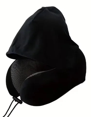 Hooded Memory Foam Travel Neck Pillow