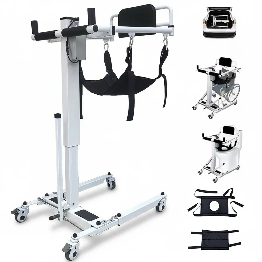 Electric Foldable Transfer Chair with Adjustable Height