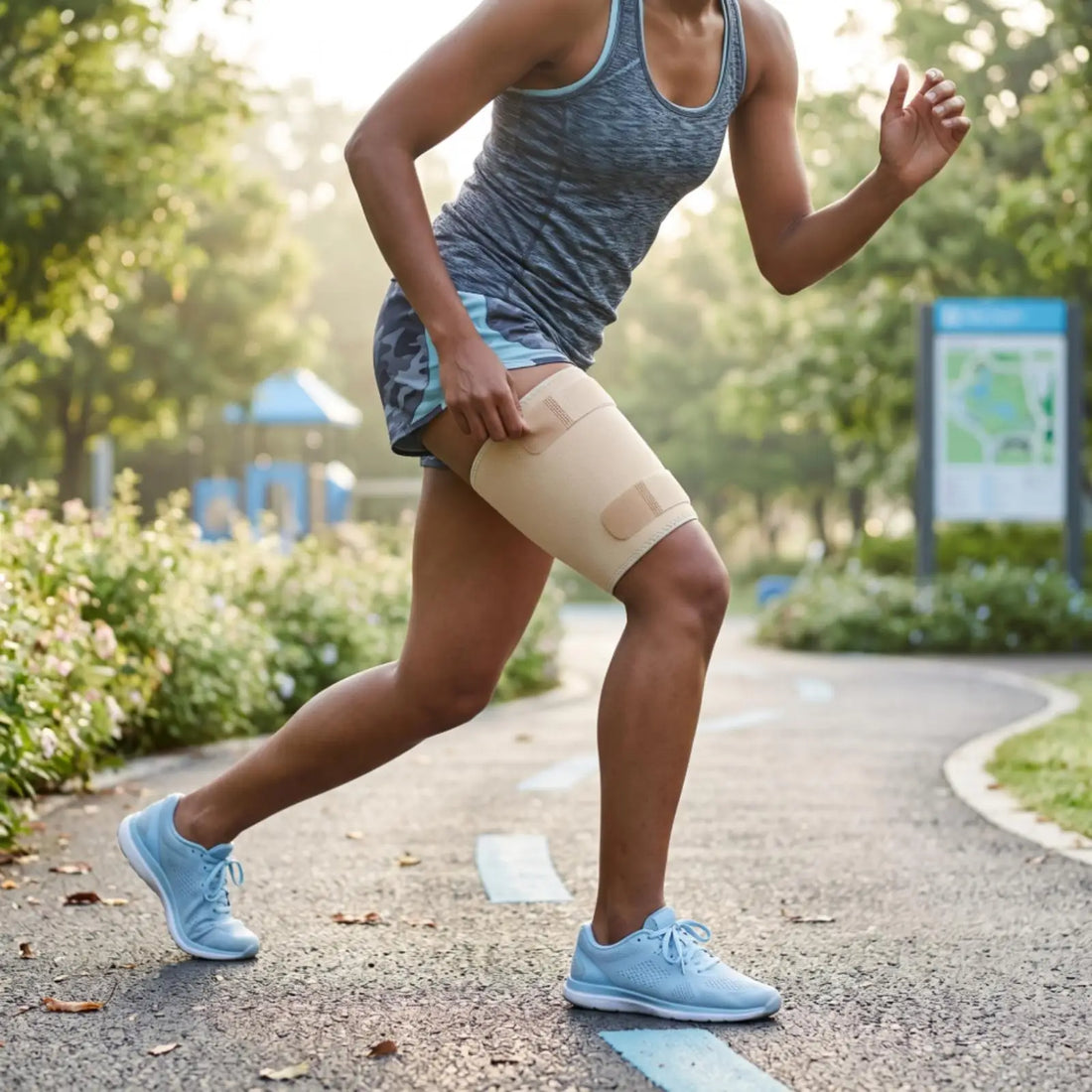 Thigh Support Brace with Straps