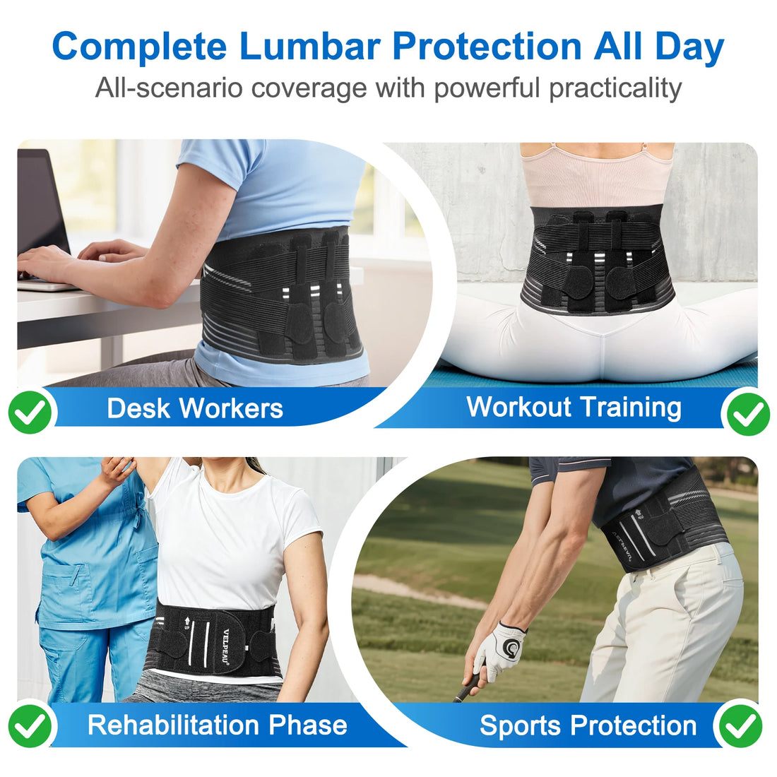 Adjustable Lumbar Brace for Waist Support