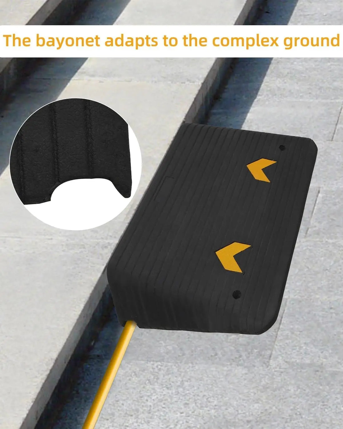 4-Inch Rubber Threshold Ramps, 2-Pack