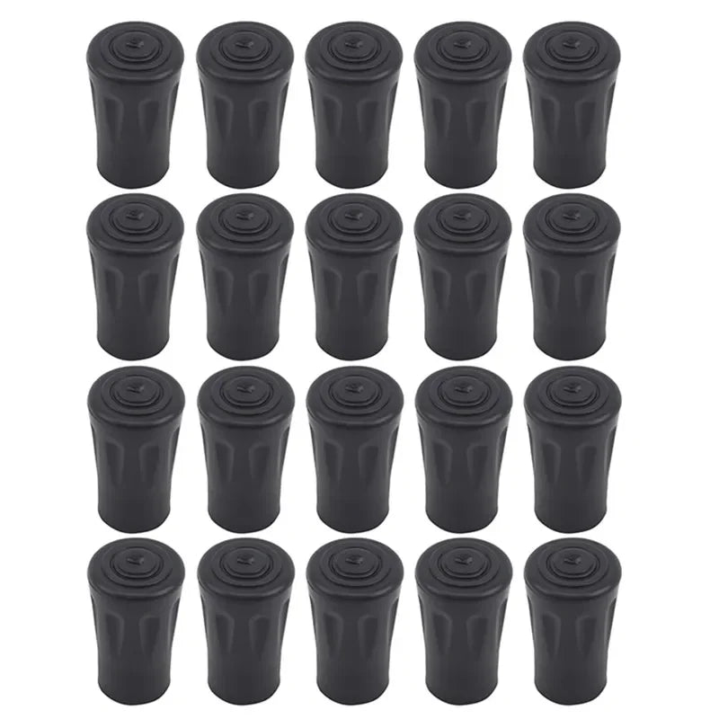 Rubber Tips for Trekking Poles and Walking Sticks, 10 or 20 Pcs