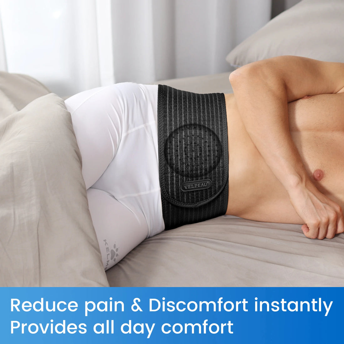 Adjustable Abdominal Hernia Belt with Compression Pad