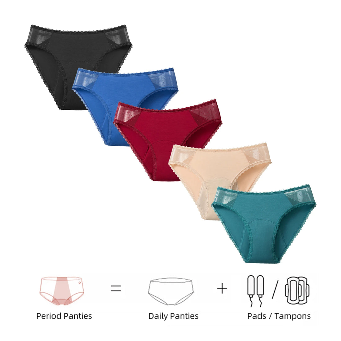 Reusable Bamboo Fiber Period Underwear