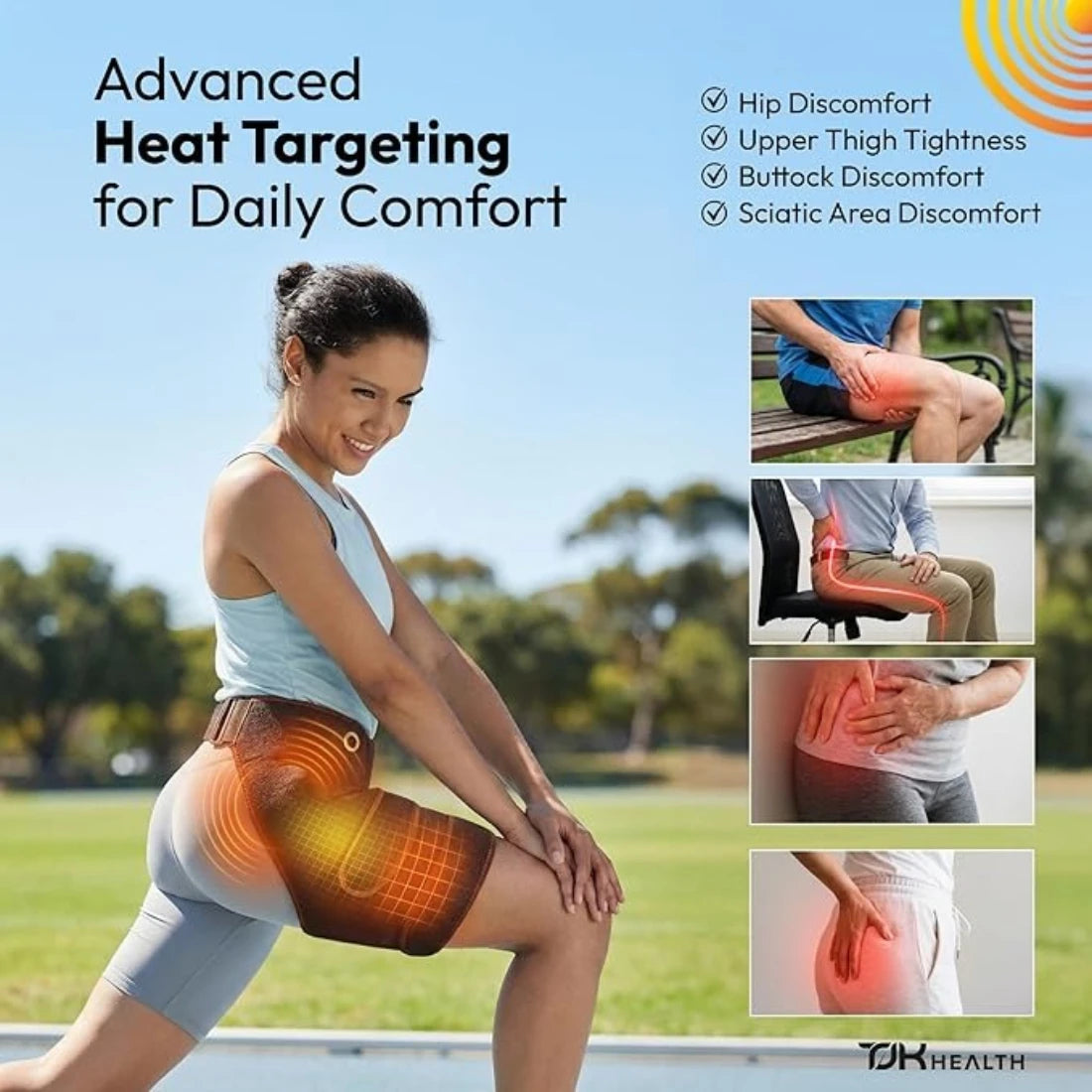 Cordless Heated Hip and Leg Massage Brace