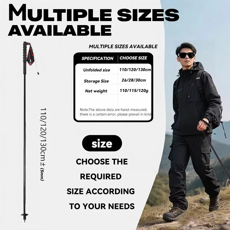 Foldable Five-Section Walking Poles, Pair