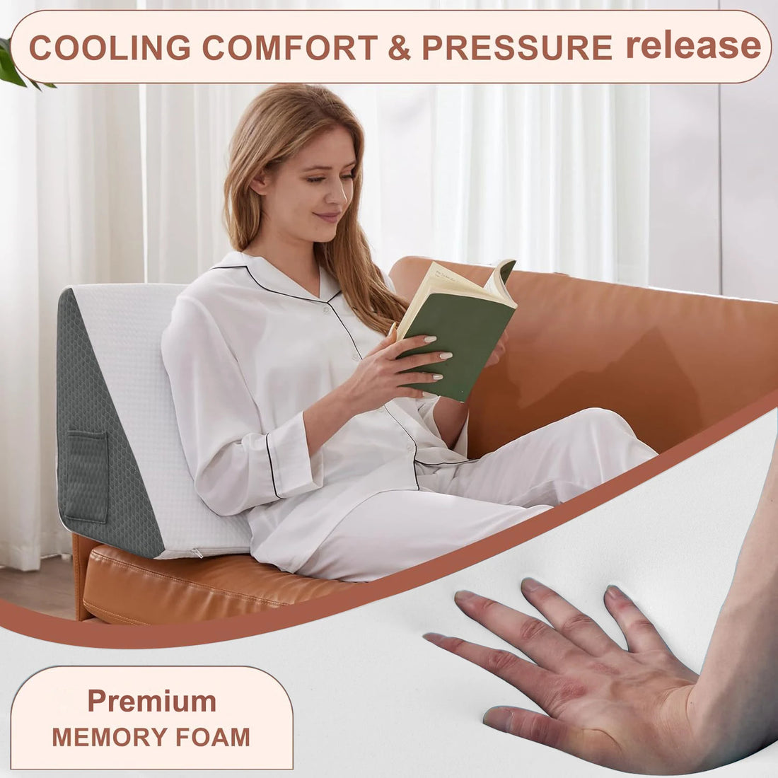 Memory Foam Knee Wedge Pillow