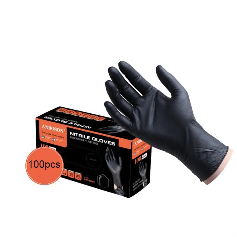 Black Powder-Free Nitrile Disposable Gloves