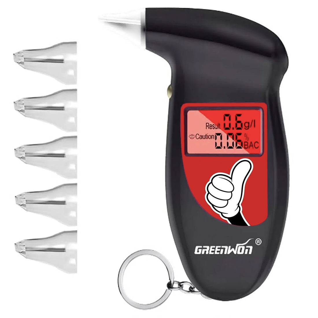 Medwell Breathalyzer Keychain, Digital Alcohol Tester with LCD