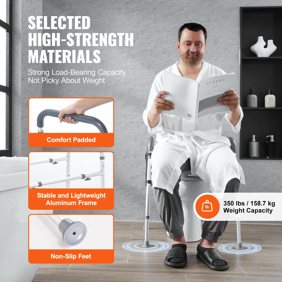 Raised Toilet Seat with 7 Height Settings