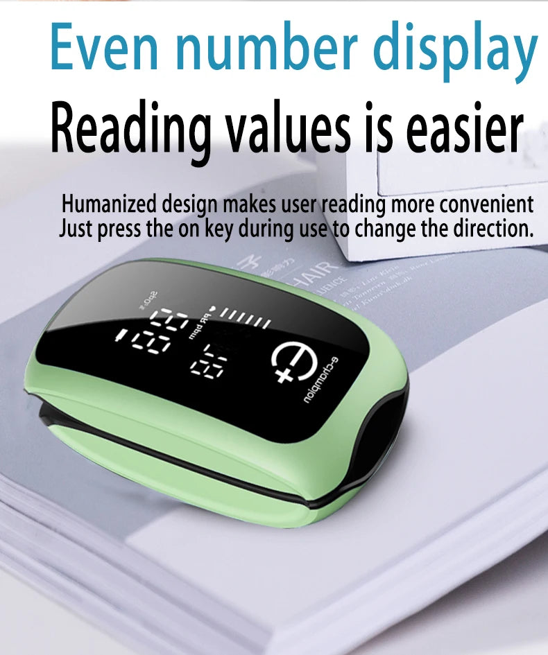 Rechargeable Fingertip Pulse Oximeter with Lanyard, CE Certified