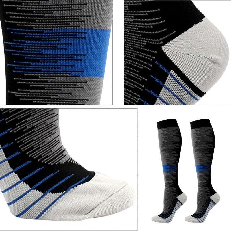 Football-Style Compression Socks, 20–30 mmHg