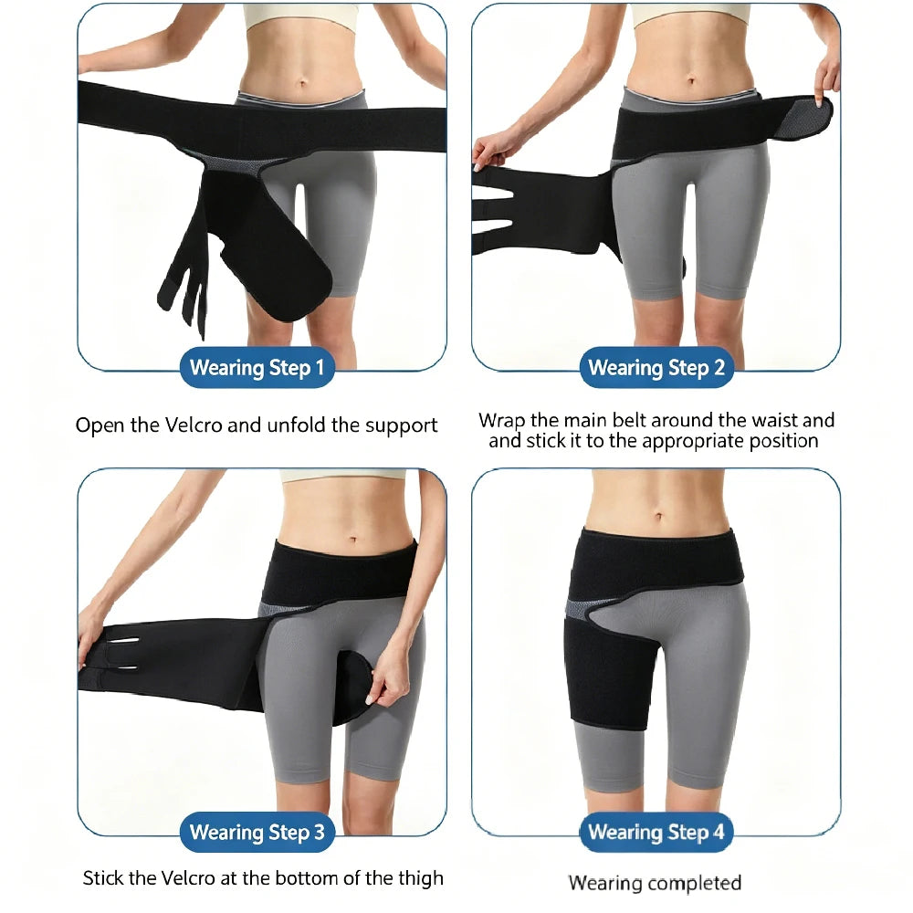 Adjustable Hip and Groin Support Wrap