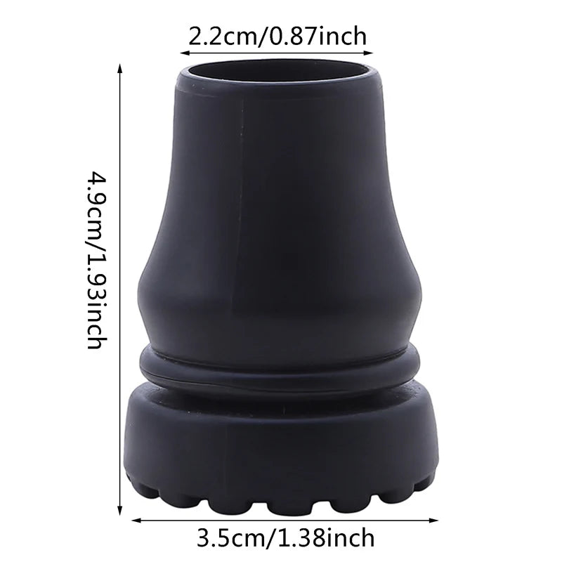 Anti-Slip Rubber Walking Stick Tips, 16–22mm