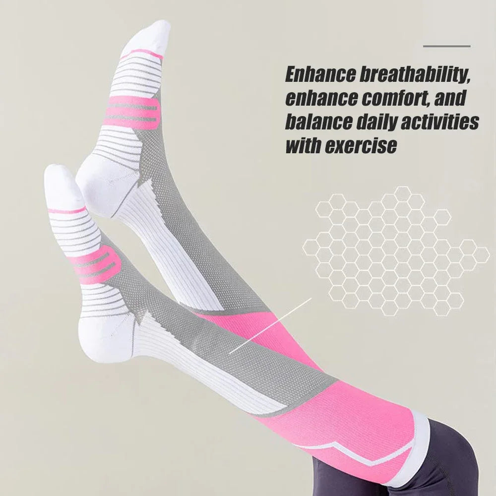 Knit Compression Sport Socks, One Pair