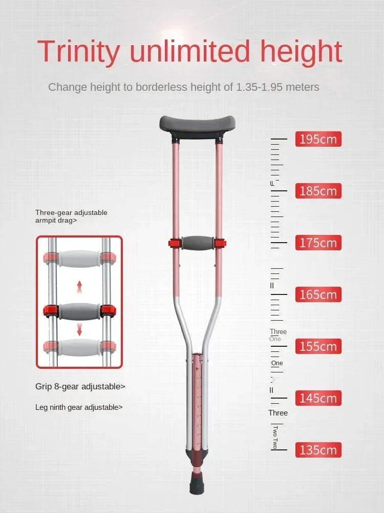Adjustable Folding Aluminum Underarm Crutches