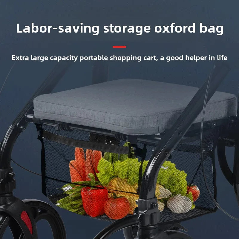Foldable Hand-Push Assisted Walking Aid