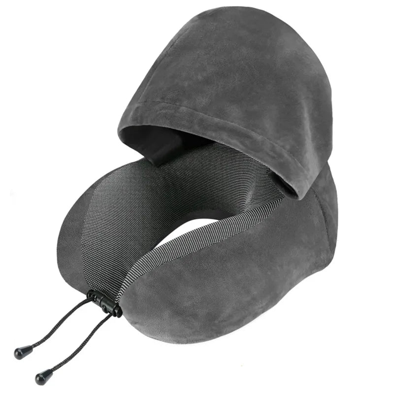Hooded Travel Pillow with Eye Mask and Earplugs