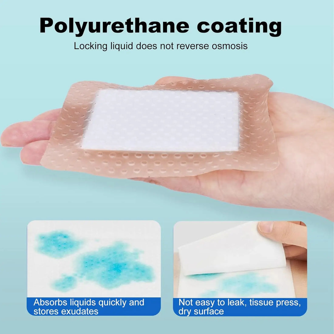 Silicone Foam Dressing, Self-Adhesive Bordered, Waterproof, Absorbent