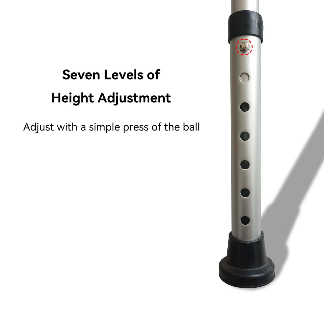 Adjustable-Height Shower Chair with Cushioned Seat
