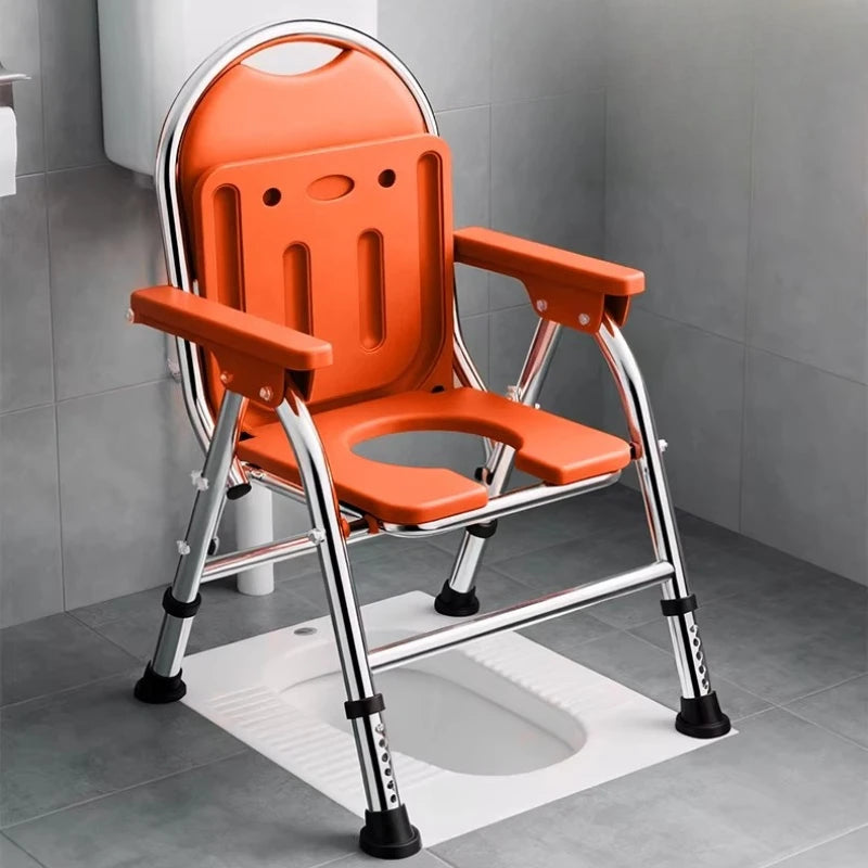 Bedside Commode with Padded Seat and Backrest