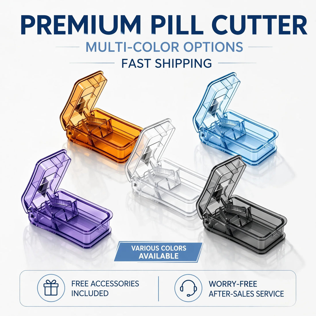 Portable 2-in-1 Pill Cutter with Storage