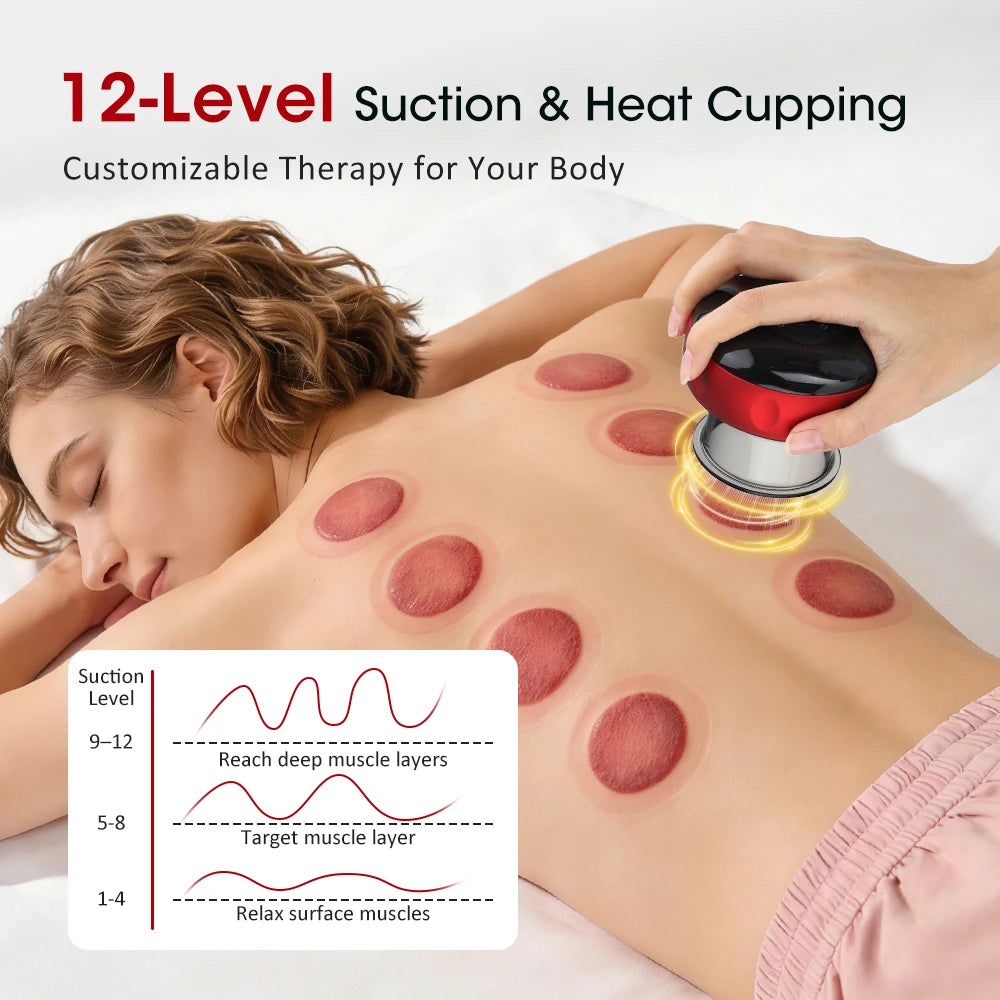 Electric Vacuum Cupping Massager with Heating