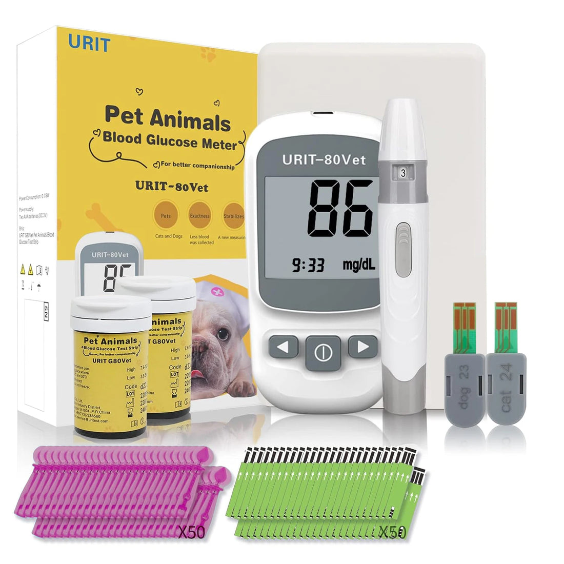 Pet Glucose Monitoring Kit for Dogs and Cats