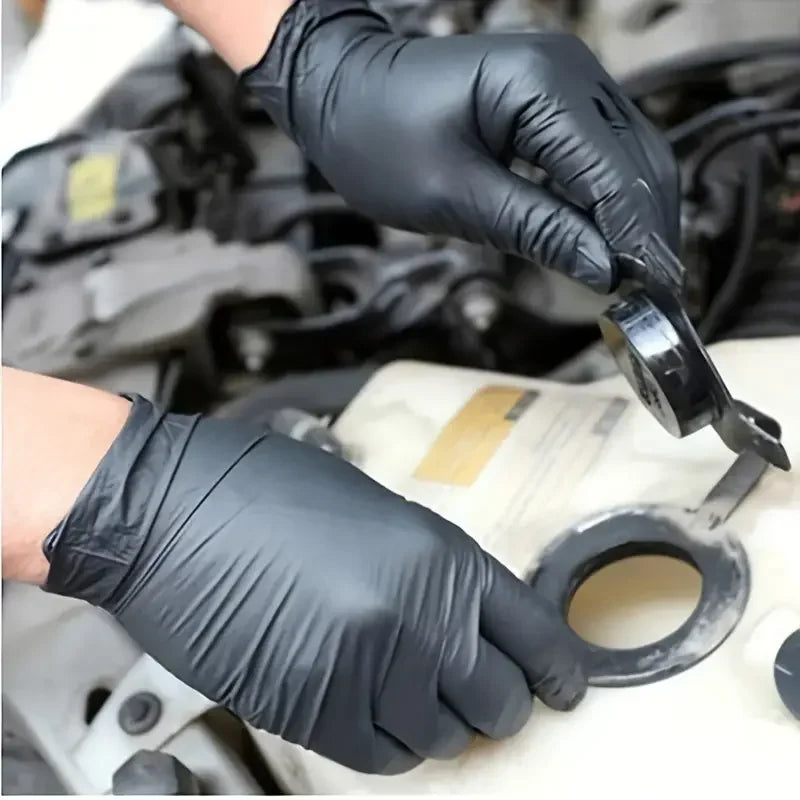 Black Powder-Free Nitrile Disposable Gloves