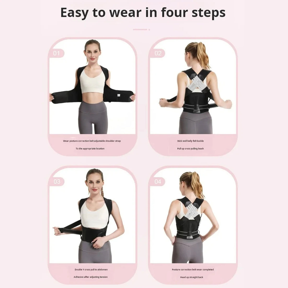 Adult Back Posture Support with Shoulder Straps