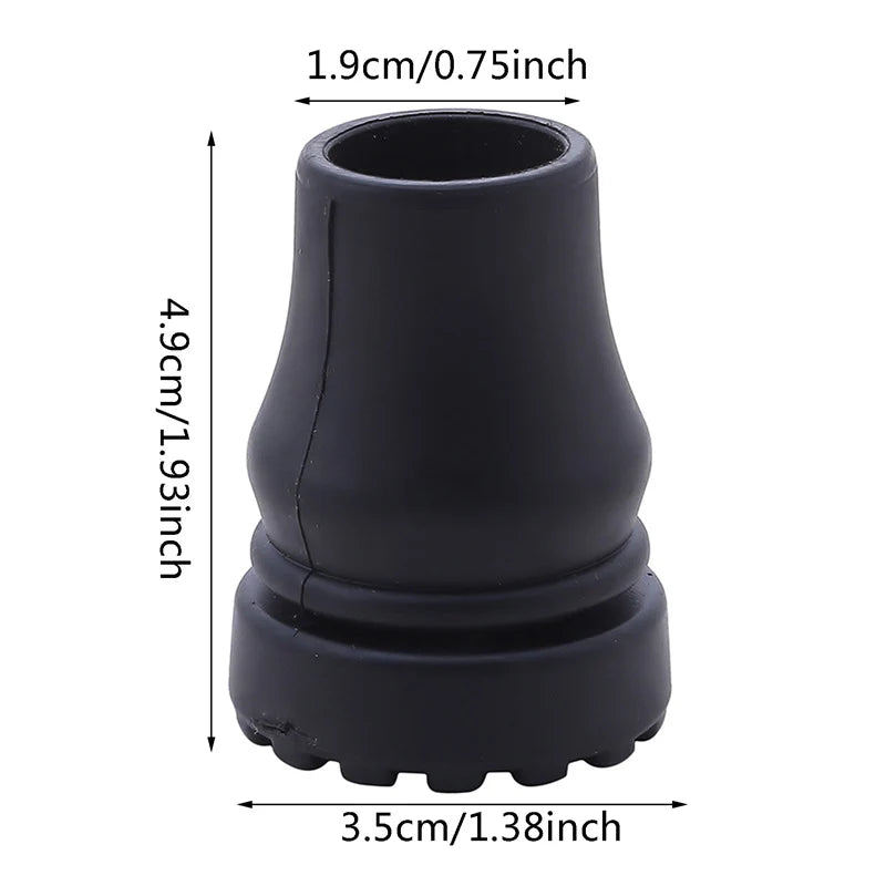 Anti-Slip Rubber Walking Stick Tips, 16–22mm