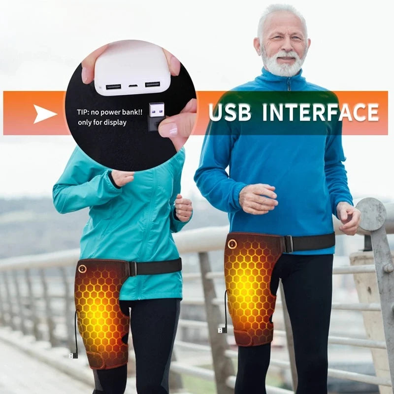 Cordless Heated Hip Support Brace with Massage