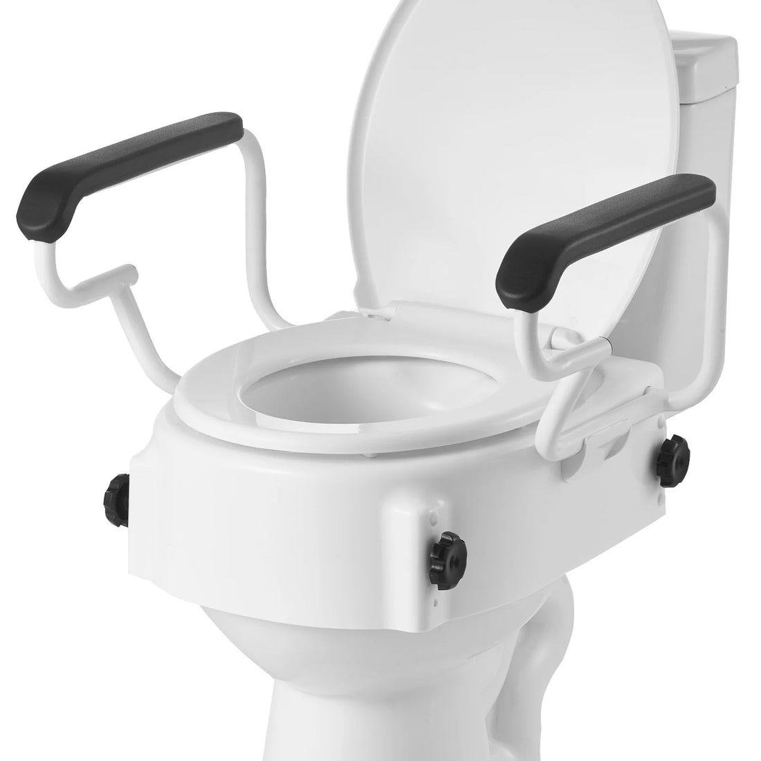 Raised Toilet Seat with Arms, 3 Height Levels