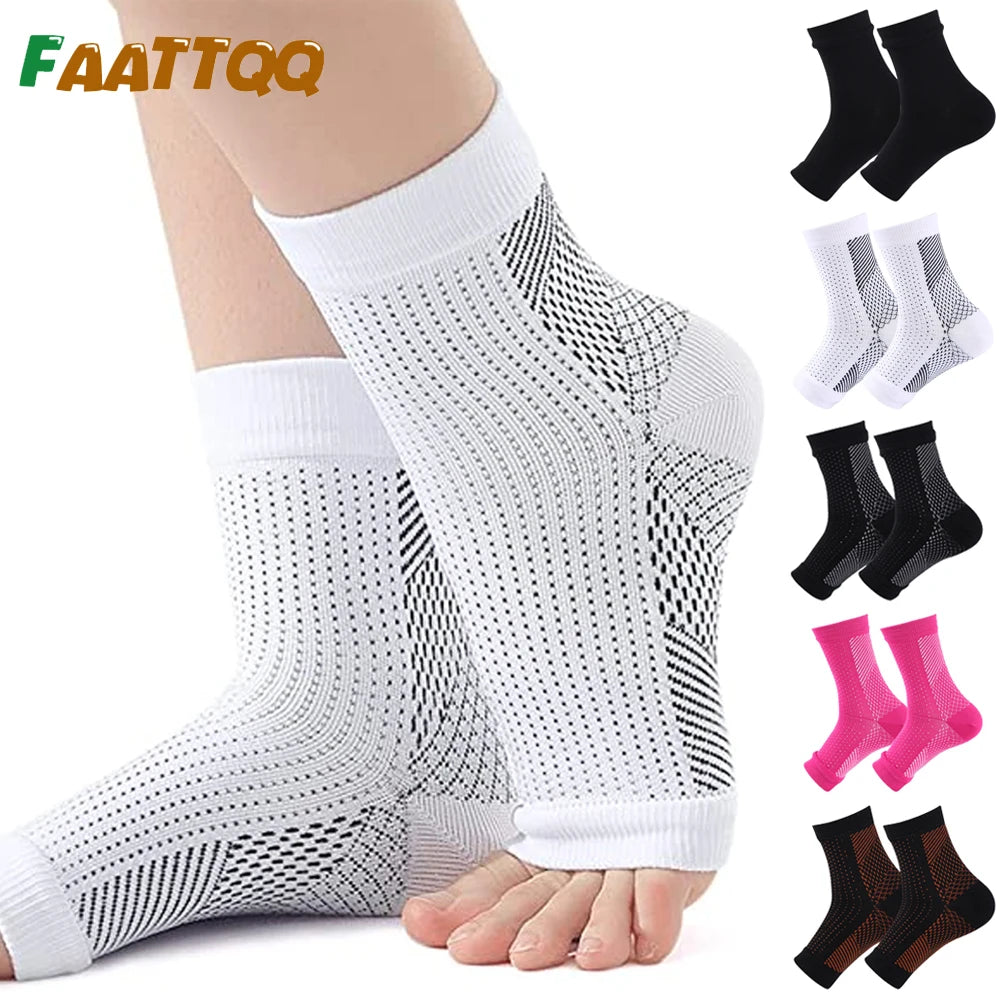Open-Toe Cotton Ankle Sleeves for Sports