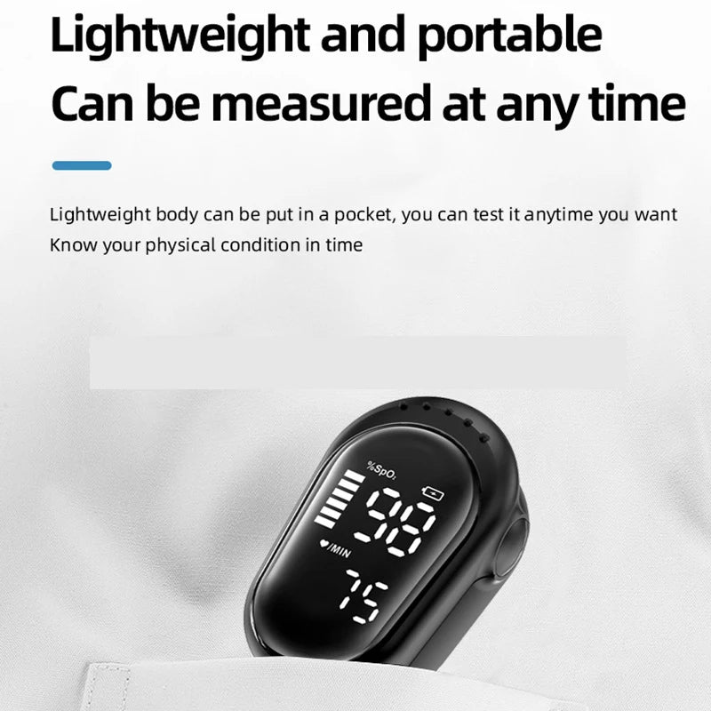 Rechargeable Fingertip Pulse Oximeter, Large HD Screen