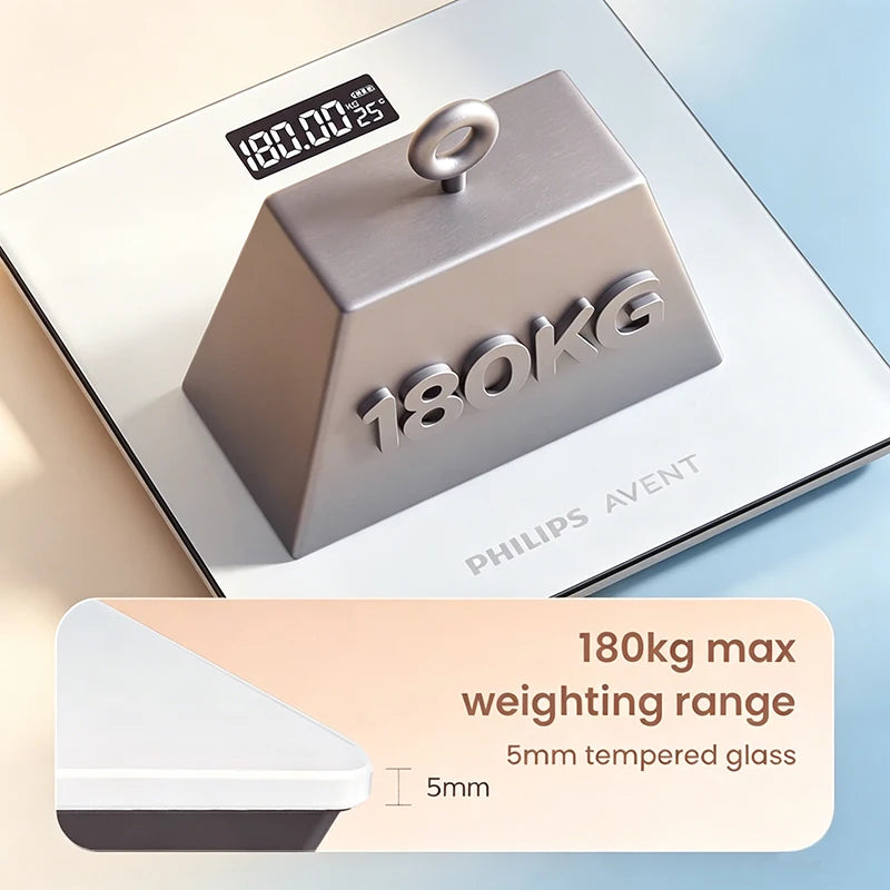 Digital Body Scale with LCD Display and Anti-Slip Base