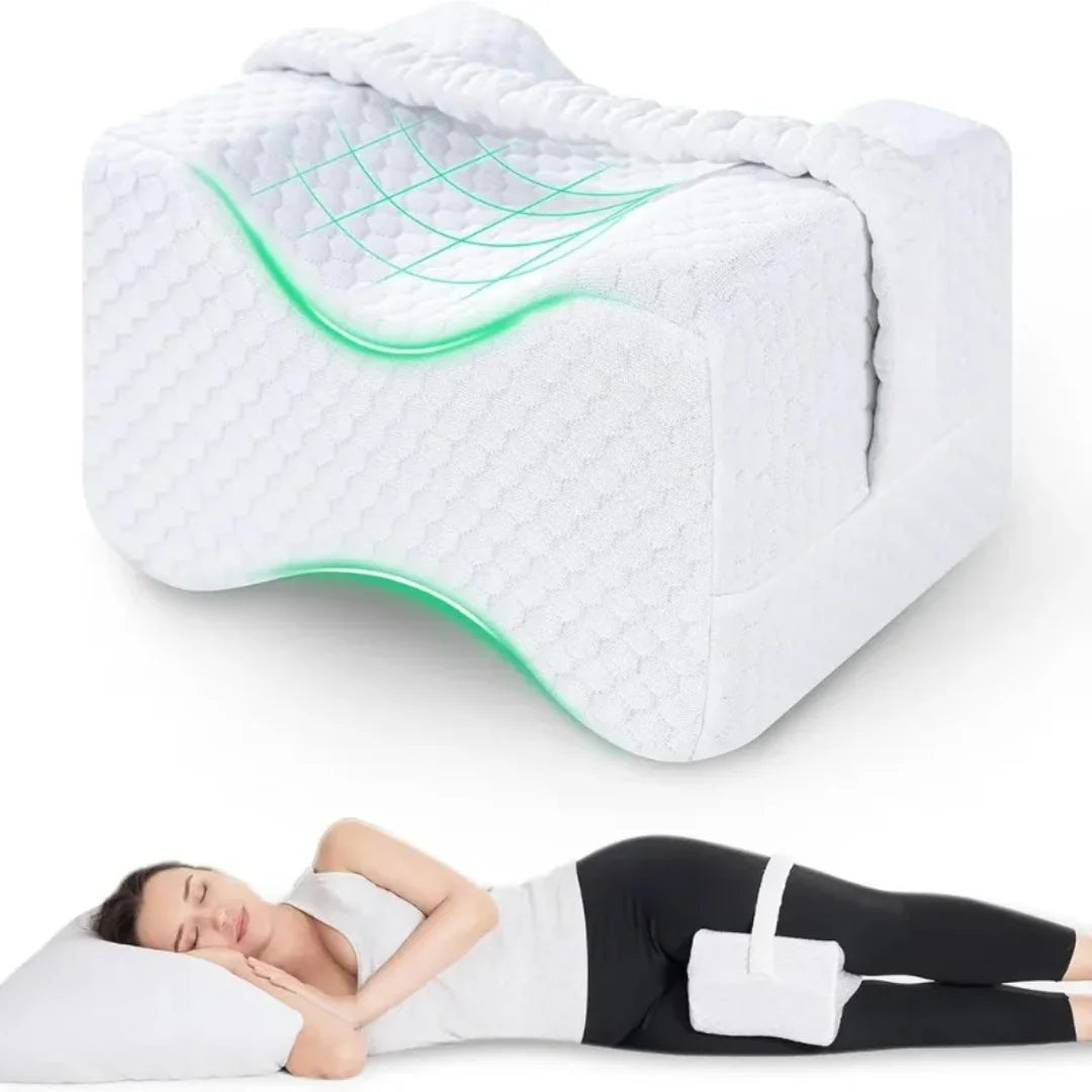 Memory Foam Knee Pillow with Straps