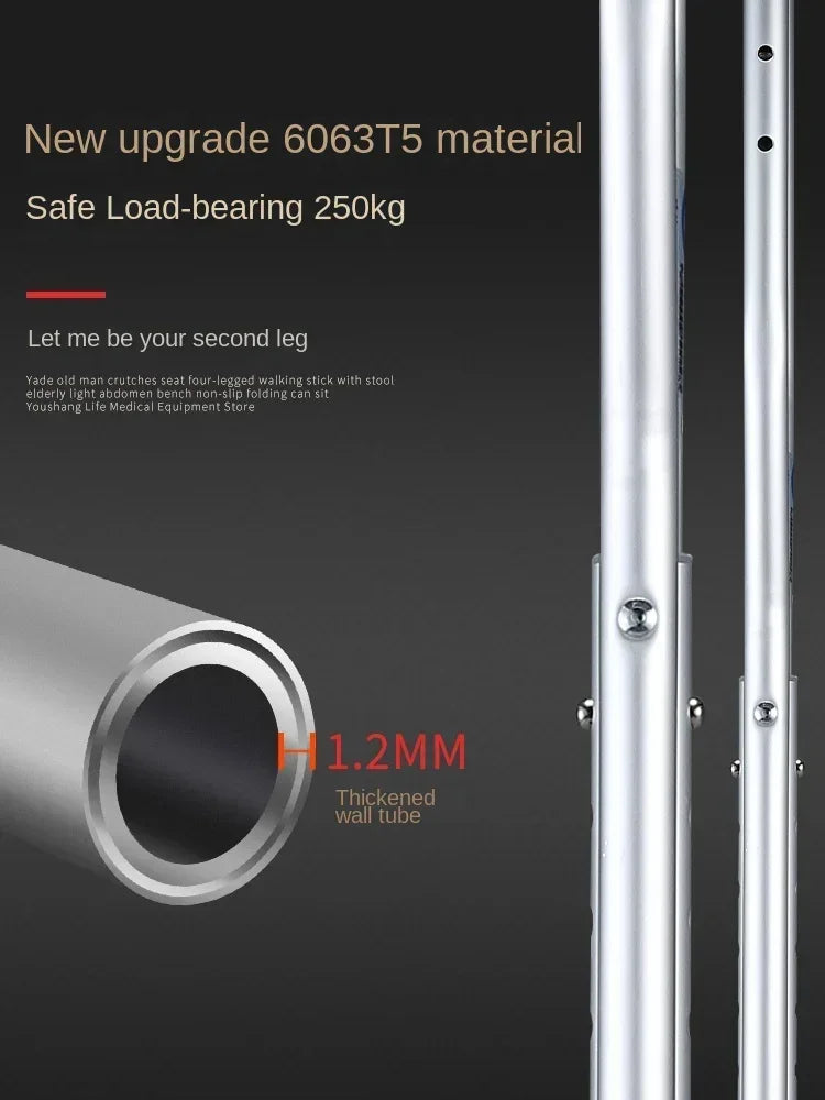 Adjustable Folding Aluminum Underarm Crutches