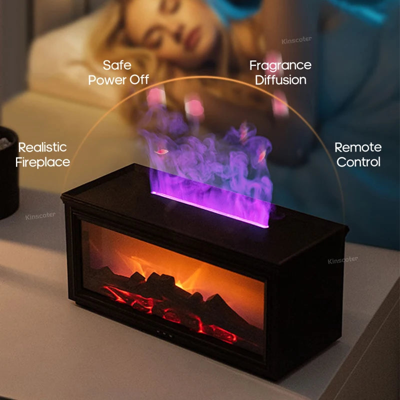 Seven-Color Flame Effect Essential Oil Diffuser