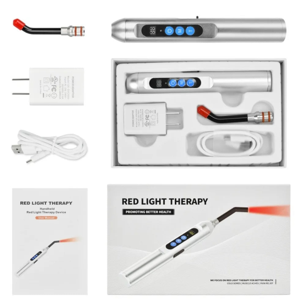 Rechargeable Red Light Therapy Wand with Targeted Tip