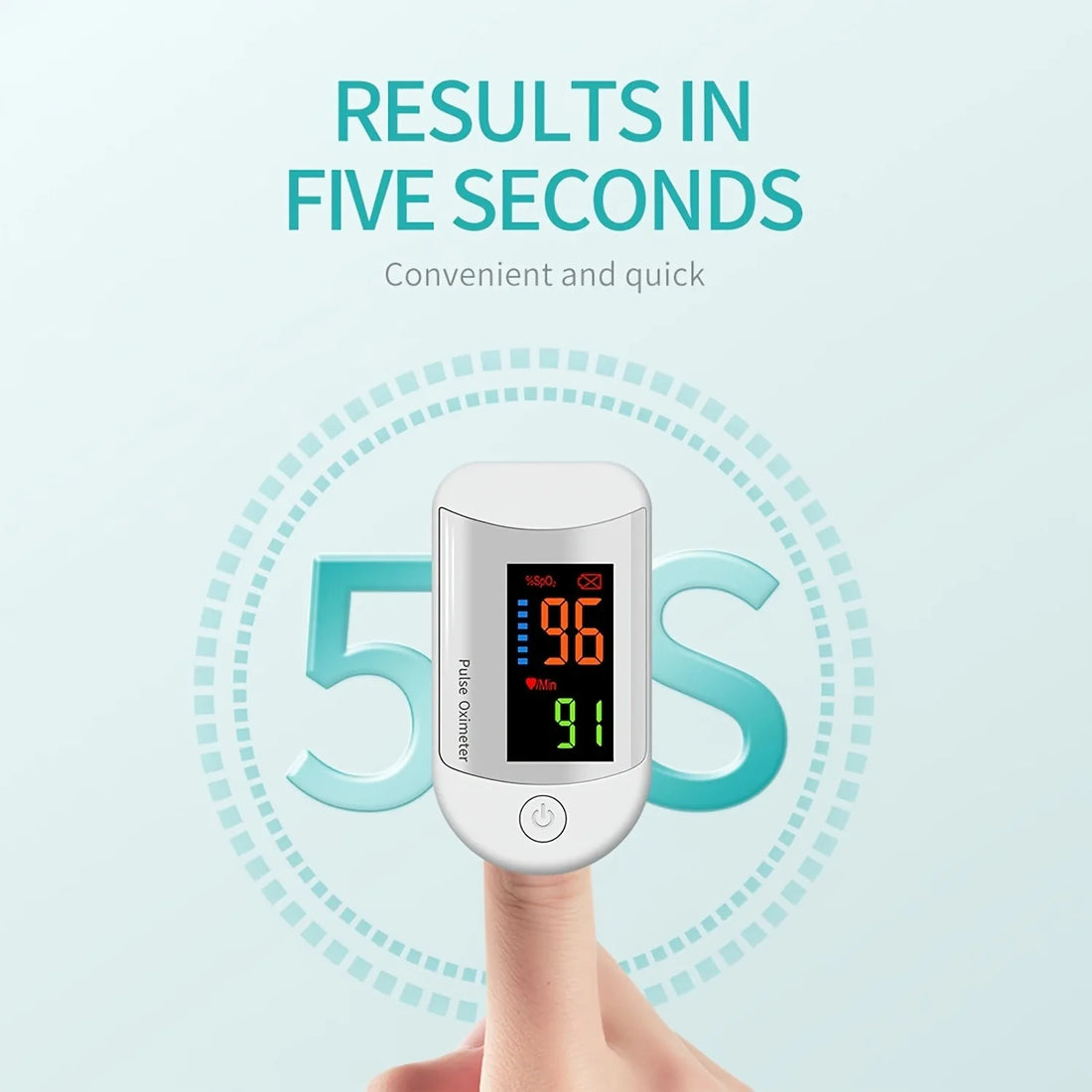 Fingertip Pulse Oximeter with Batteries Included