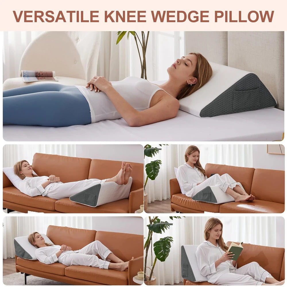 Memory Foam Knee Wedge Pillow