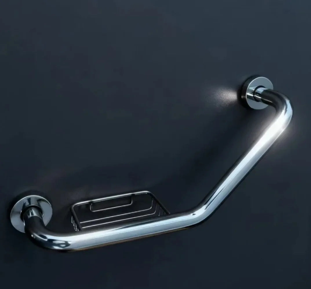 135-Degree Angled Stainless Steel Bathroom Grab Bar