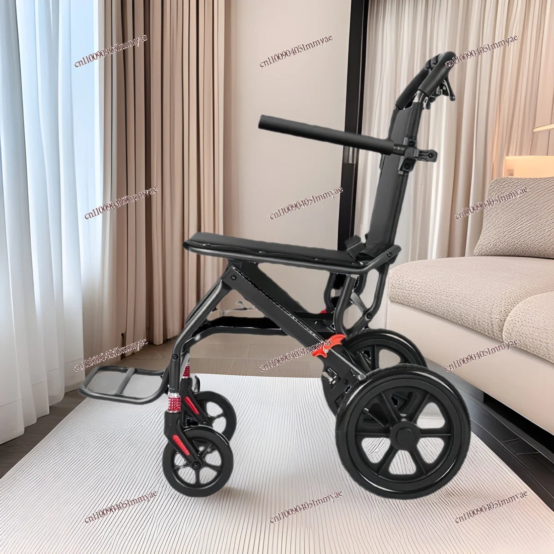 Foldable Manual Wheelchair with Armrests