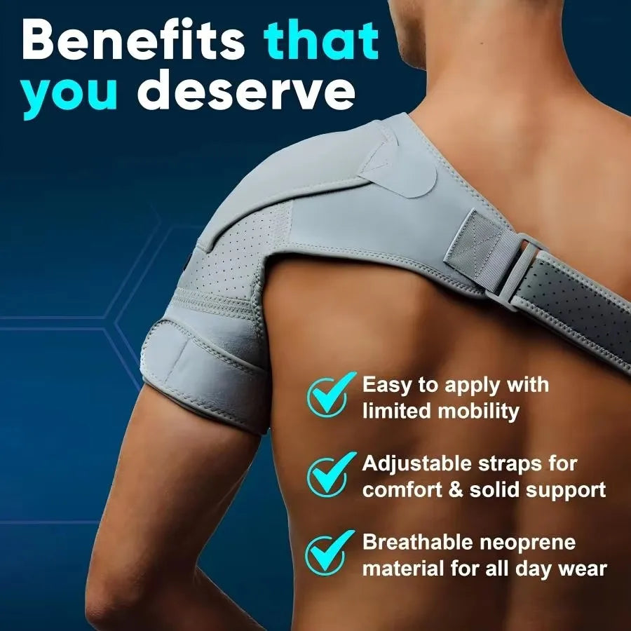 Adjustable Shoulder Brace with Compression Support