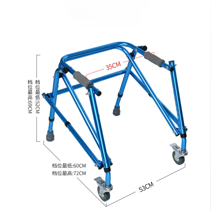 Foldable Four-Wheeled Walker for Children